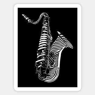 Abstract Saxophone Op Art Design for Music Enthusiasts Magnet